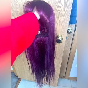 Long purple wig
